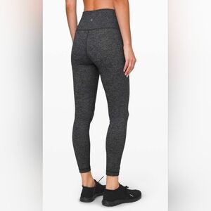 Lululemon Wunder Under heathered gray leggings Size 4 26" Or 25" Length